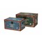 Baxton Studio Sabeen Vintage Parisian Faux Leather and Wood 2-Piece Storage Trunk Set 246-13723-ZORO - alternate 1